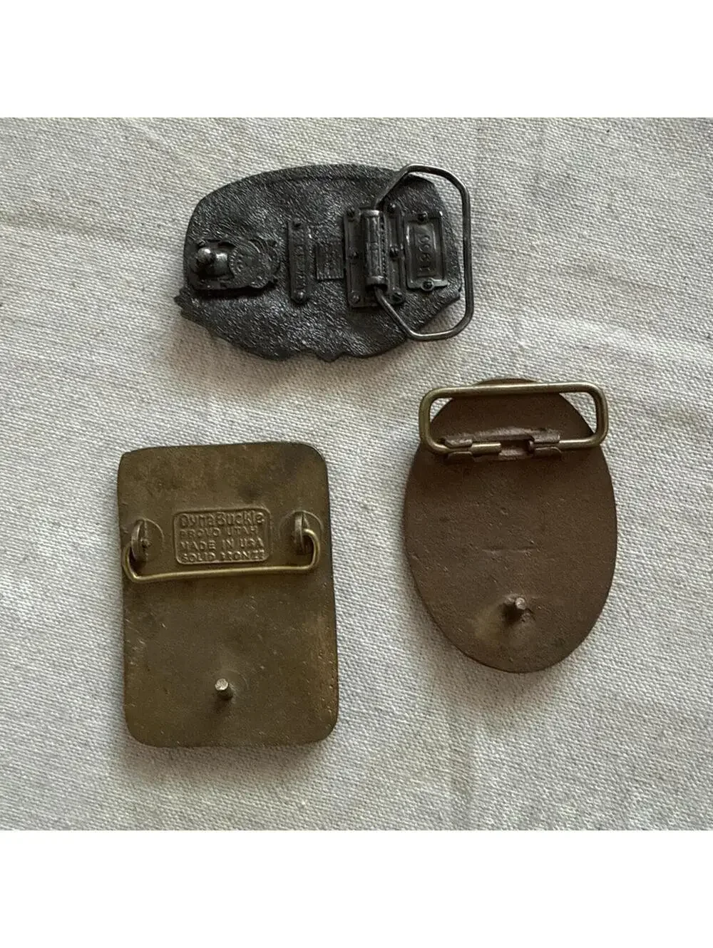(3) Bundle Lot vintage belt buckles